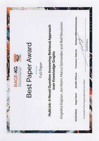 Best paper award at RAGE-KG 2025